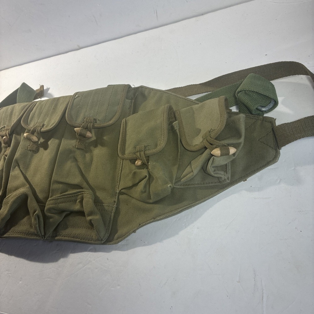 Surplus Vietanm War Chinese Type 56 Chest Rig Ammo Bandolier Pouch Original - Picture 2 of 7